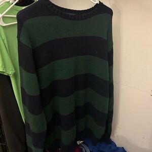 Green and black striped brandy Melville sweater
